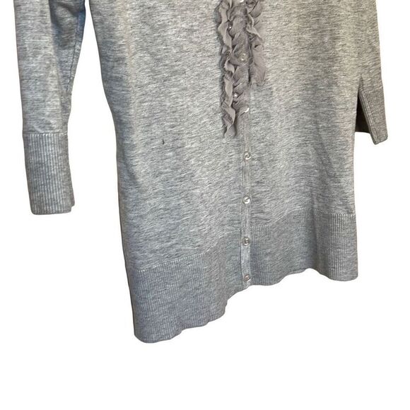 Cyrus V Neck Pearl Ruffle Sweater - Picture 4 of 9